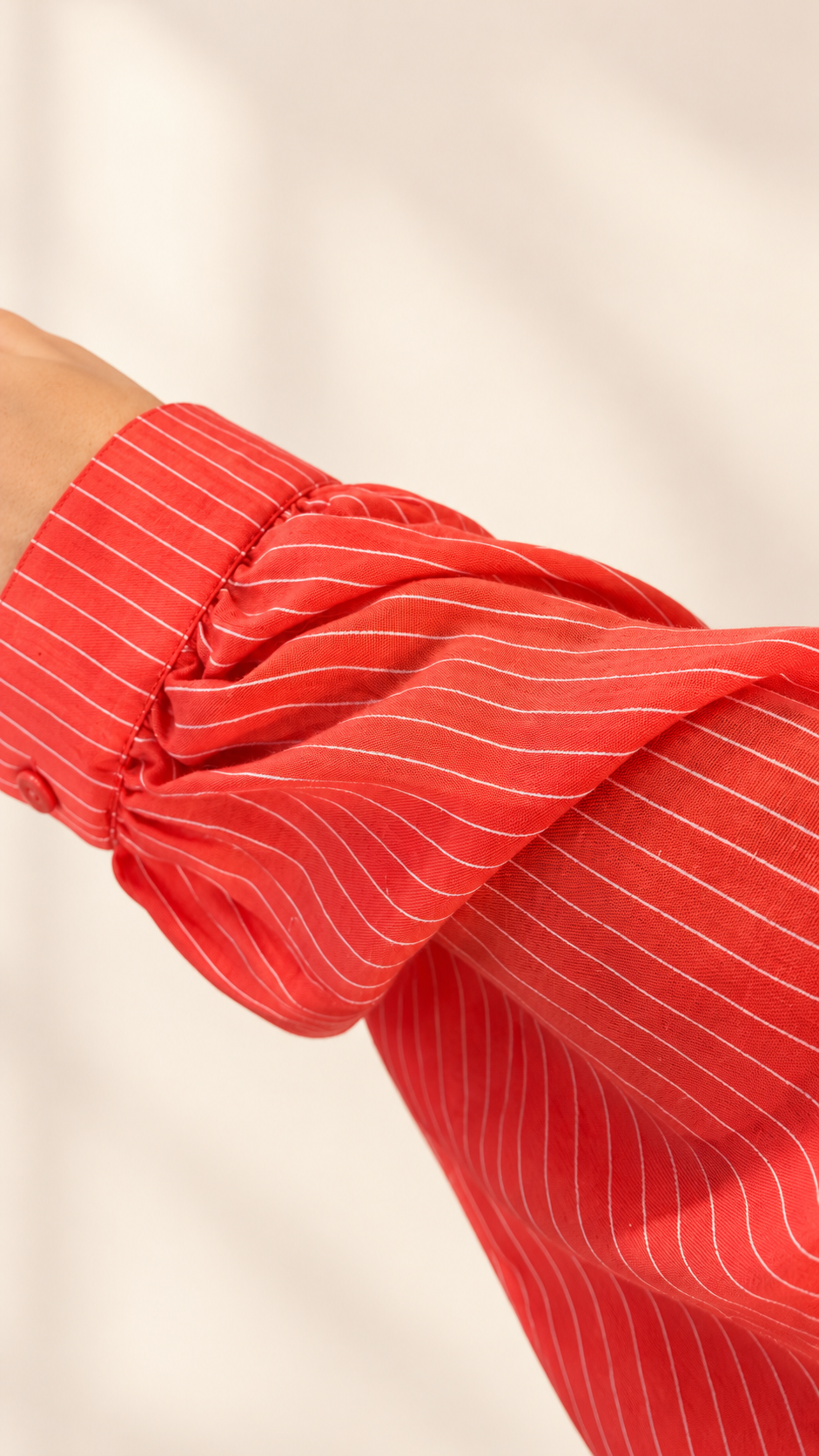 Chemise à rayures Rouge